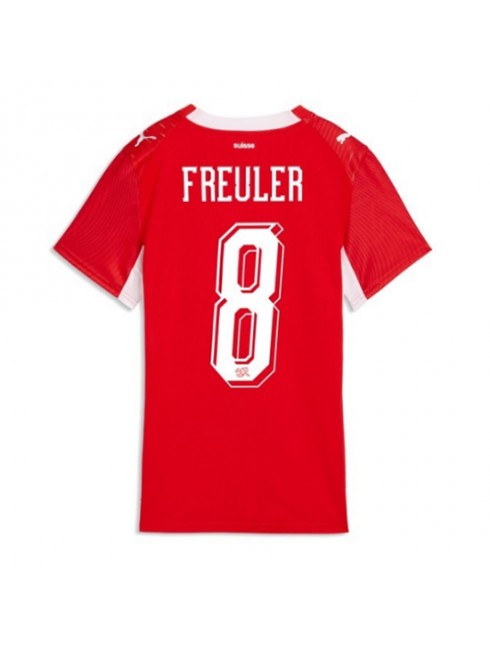 Schweiz Ruben Vargas #17 Heimtrikot für Frauen WM 2026 Kurzarm Schweiz Ruben Vargas #17 Heimtrikot für Frauen WM 2026 Kurzarm